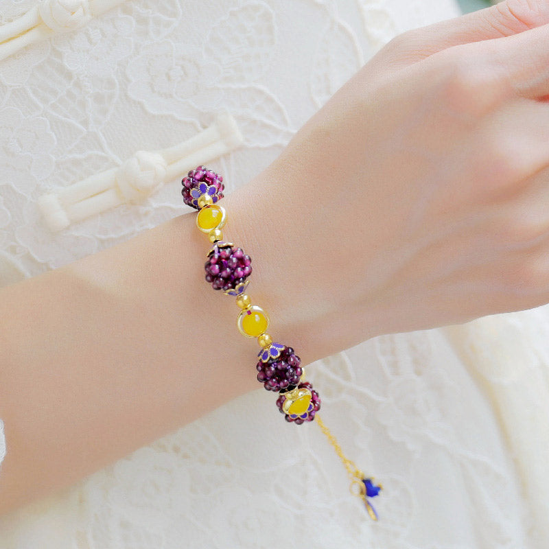 3 mm Granat & Amethyst Ruhearmband für die Heilung von Frauen