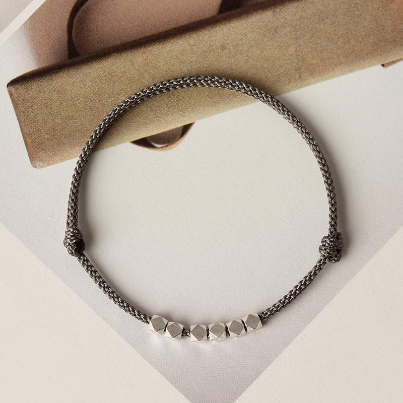 925 Sterling Silber Rote Schnur geflochtenes Armband Fußkettchen zum Schutz