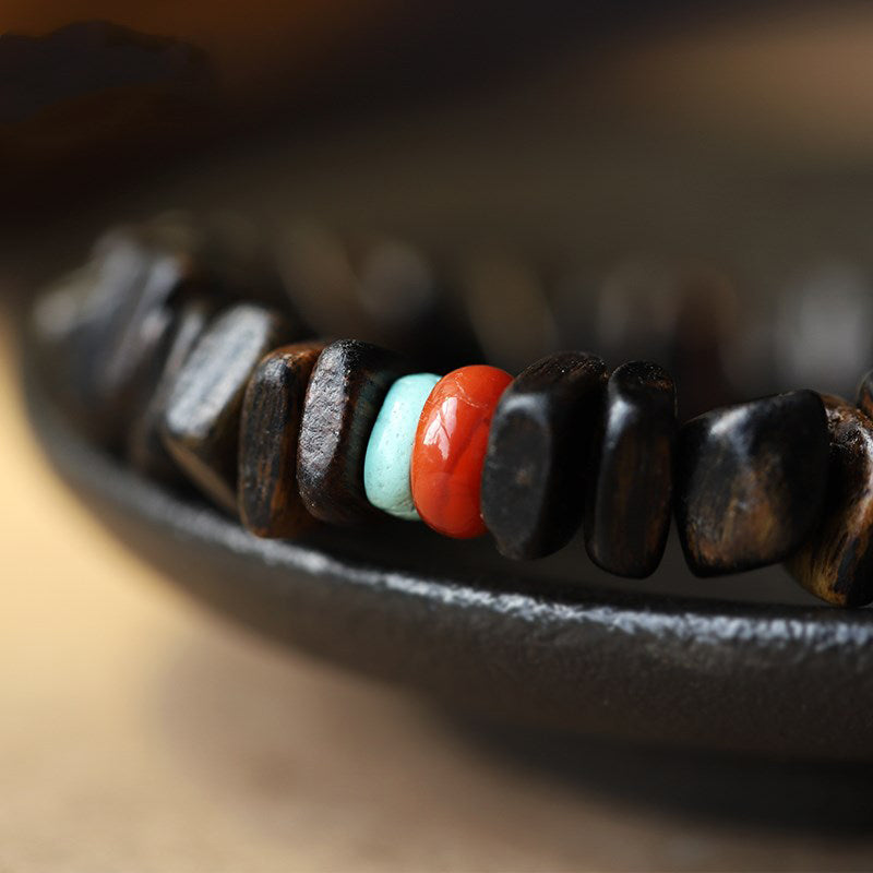 Adlerholz-Rotachat-Balance-Armband für Meditation und Frieden