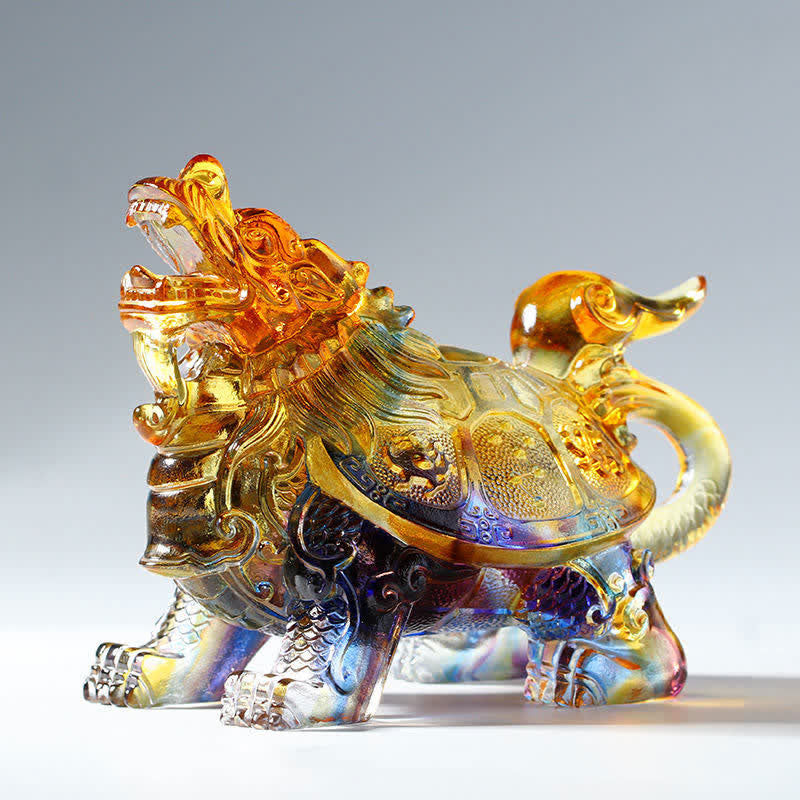Liuli Feng Shui Drachenschildkröte Kristallkunstwerk