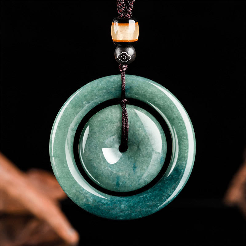 Jade Peace Buckle Necklace | Luck & Prosperity Pendant