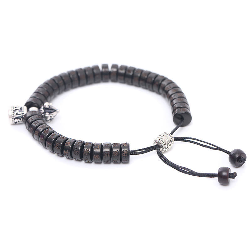 Kokosnussschale Om Mani Padme Hum Armband des Glücks