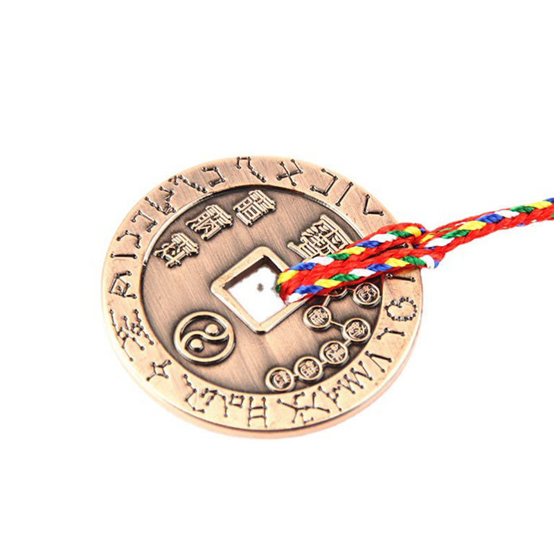 Copper Yin Yang Pendant for Balance and Protection 3.5cm