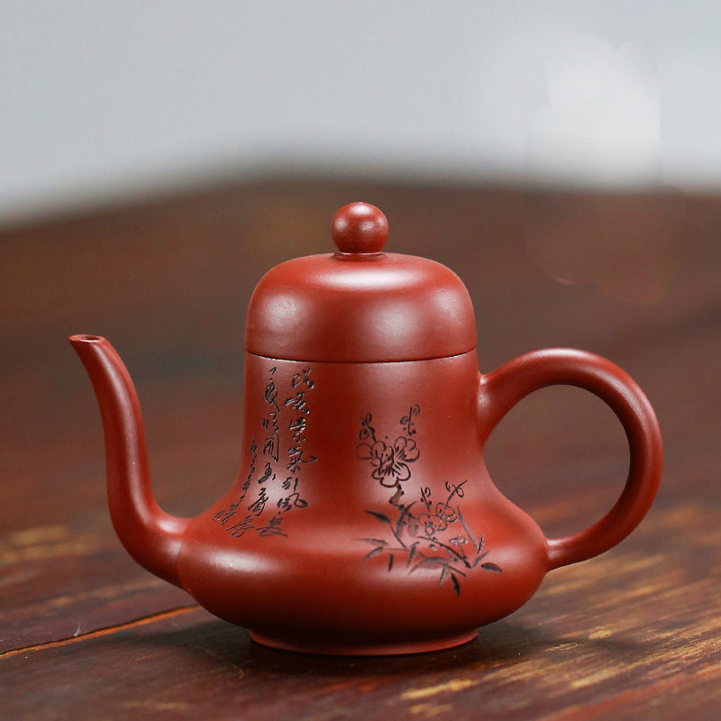 Vintage Lila Ton Kung Fu Teekanne 130ml Zen Dekor