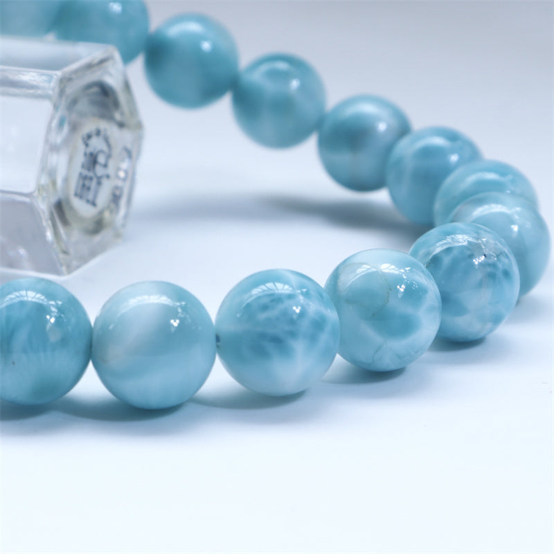 Larimar Weisheits-Vertrauensarmband 8mm Naturstein