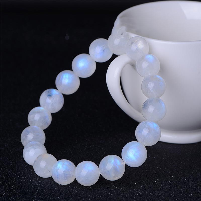Moonstone Prosperity Bracelet 6mm for Intuition & Calm