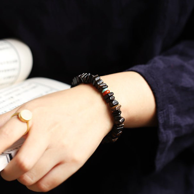 Adlerholz-Rotachat-Balance-Armband für Meditation und Frieden