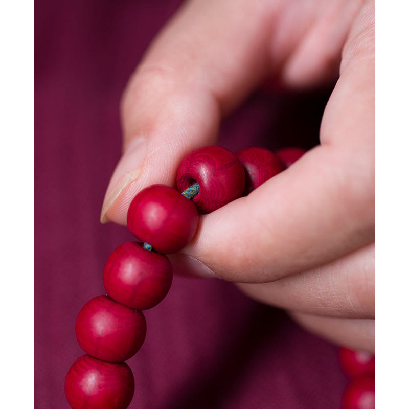 Unisex Abelia Biflora Holz Handgelenk Mala für Schutz & Segen