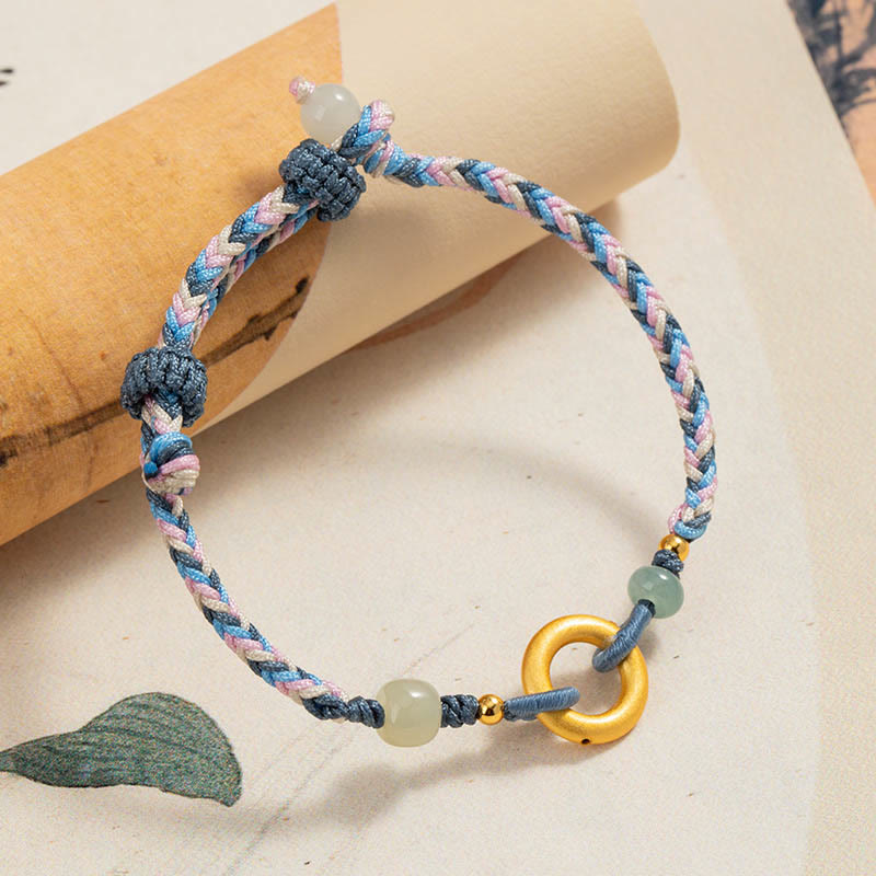 999 Sterling Silber Hetian Jade Glücks- und Gesundheitsarmband