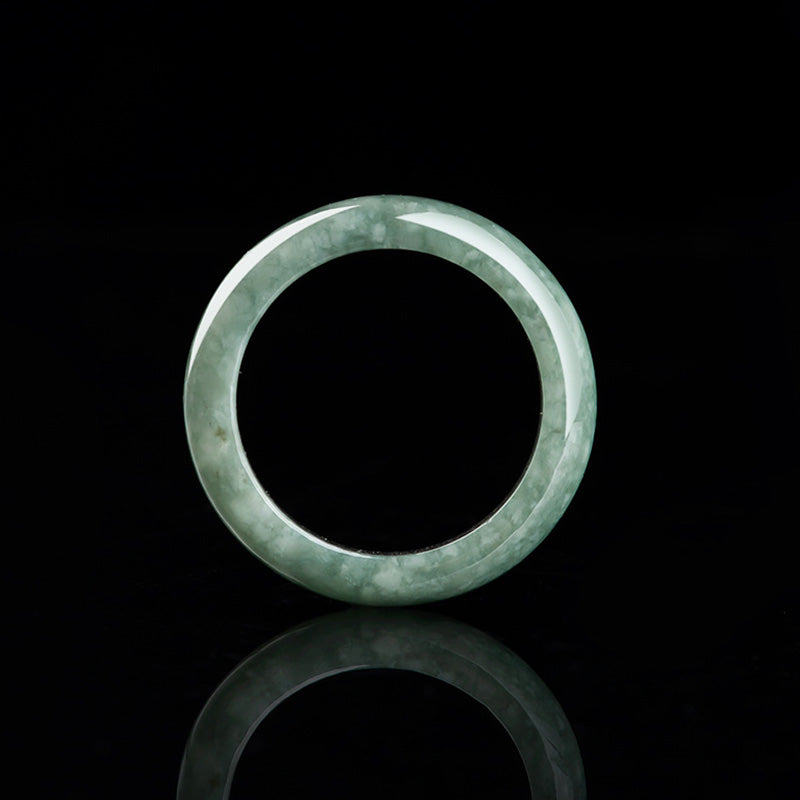 Jade-Reichtum-Heilring | Naturstein 6,5 mm Breite