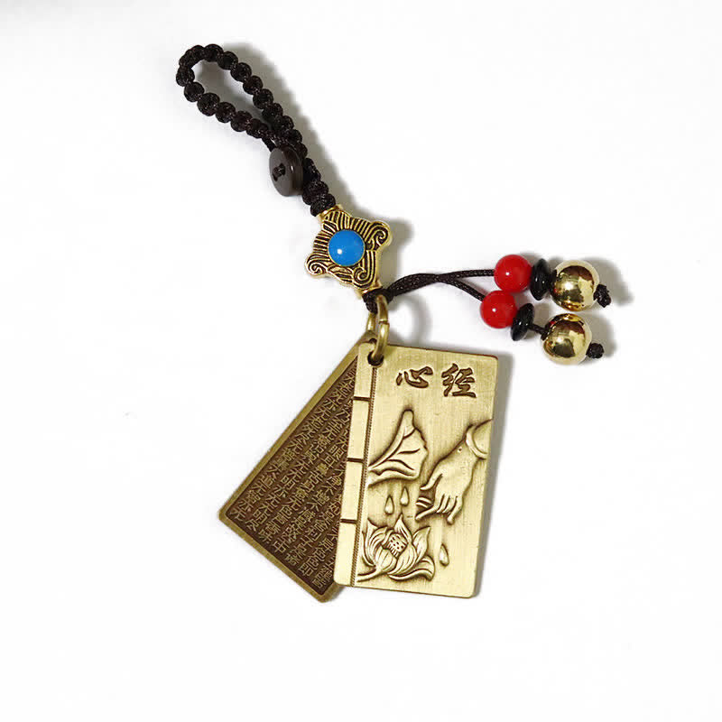 Feng Shui Yin Yang Bagua Balance Schlüsselanhänger Kupfer Messing