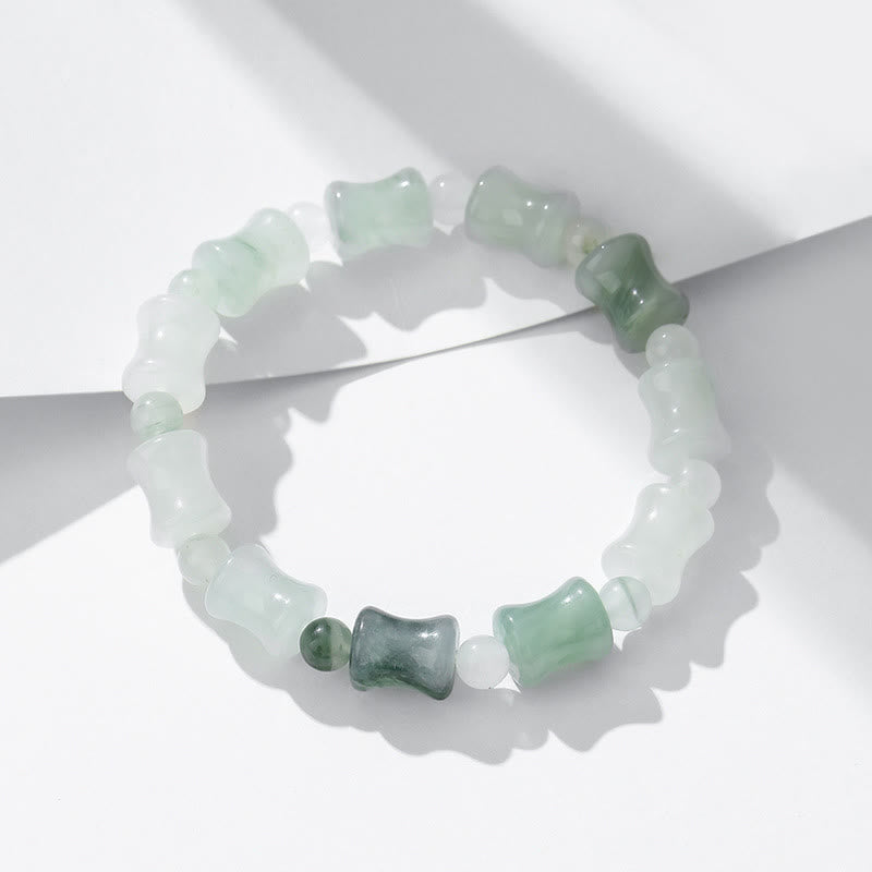 Jade Kokosnussschale Bambus Muster Fülle Armband