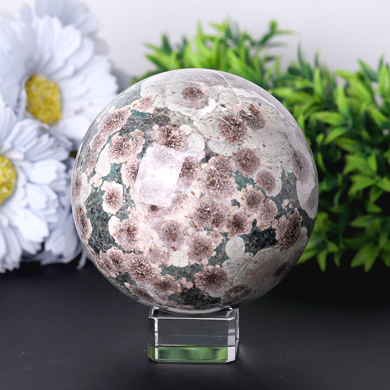 Firework Agate Crystal Sphere 2.5-4 inch Polished Orb