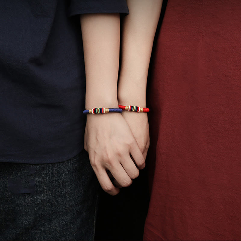Fünf Elemente Rotes Schnurarmband | King Kong Knoten, Schutz & Glück