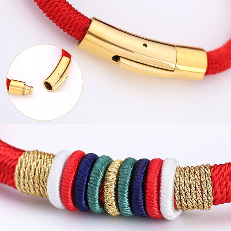 Fünf Elemente Rotes Schnurarmband | King Kong Knoten, Schutz & Glück