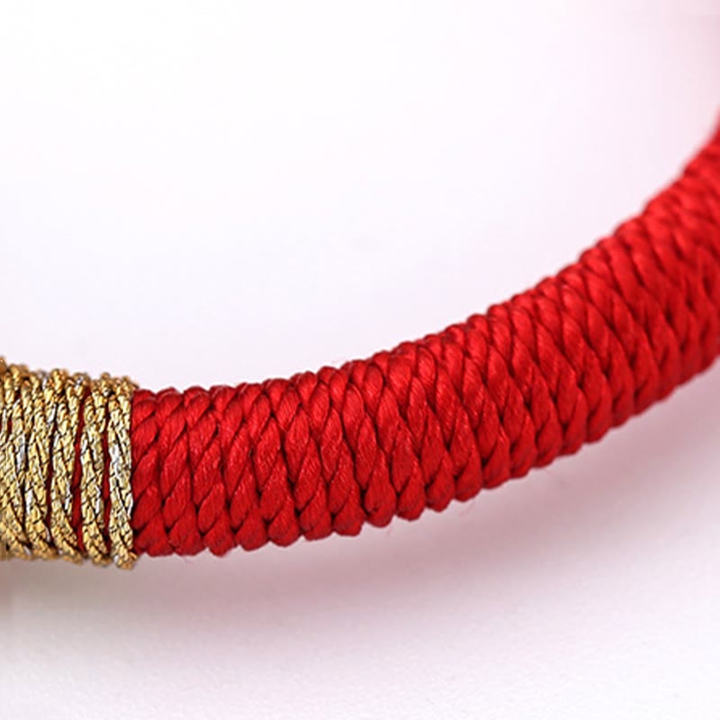 Fünf Elemente Rotes Schnurarmband | King Kong Knoten, Schutz & Glück