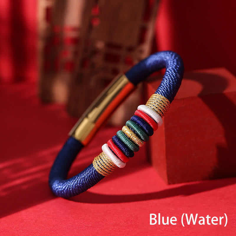 Fünf Elemente Rotes Schnurarmband | King Kong Knoten, Schutz & Glück