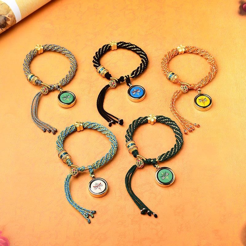 Fünf Götter des Reichtums Rotes Schutzarmband