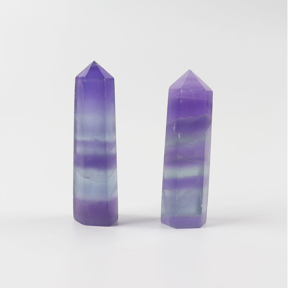 Fluorite Crystal Points Set 3.5-4.5 inches for Healing