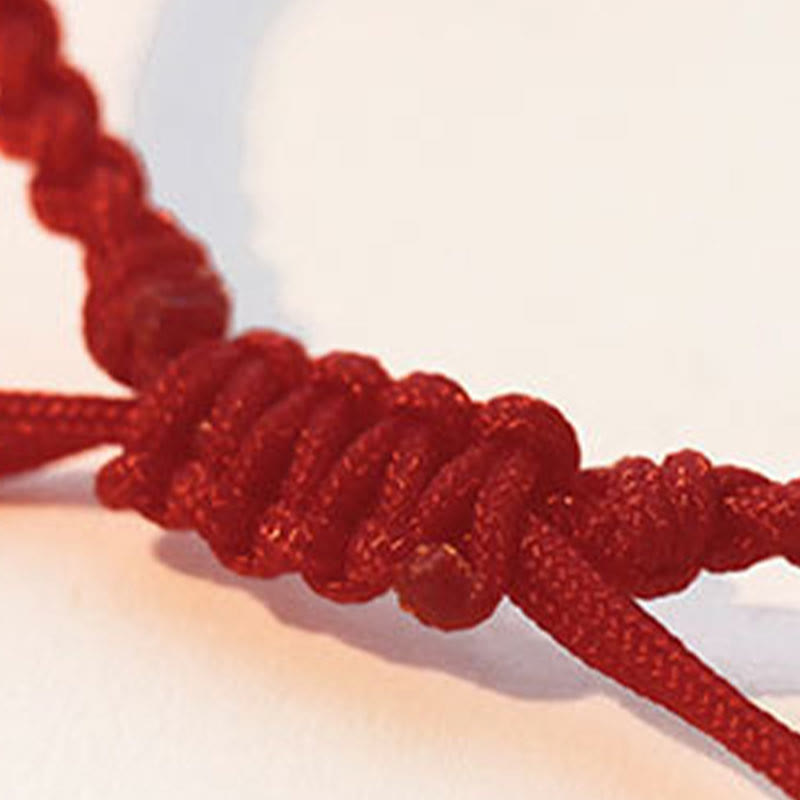 Rotes Armband mit Fu-Charakter für Glück und Schutz