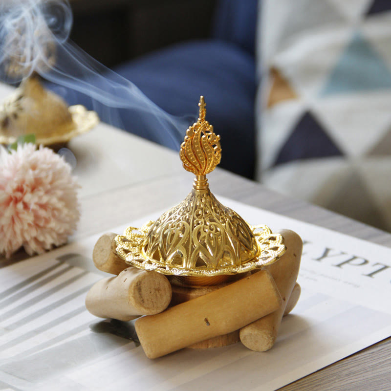 Mini-Räuchergefäß aus Goldlegierung für Meditation und Entspannung