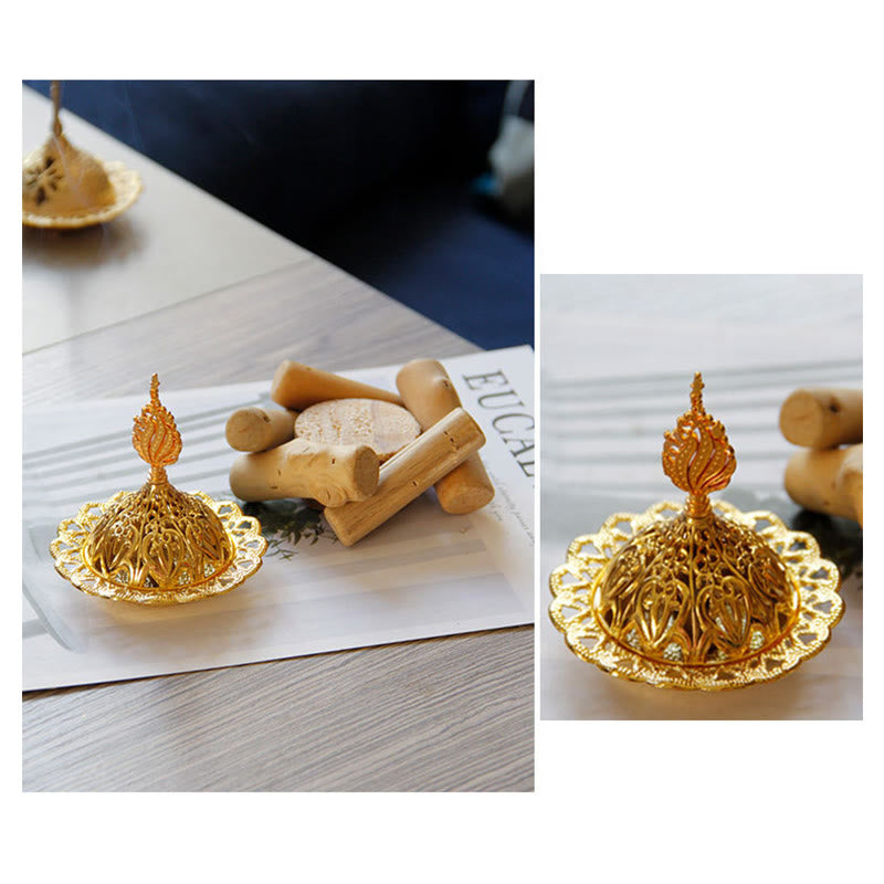 Mini-Räuchergefäß aus Goldlegierung für Meditation und Entspannung