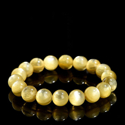 Goldenes spirituelles Lepidolith-Armband für Schutz und Wohlstand