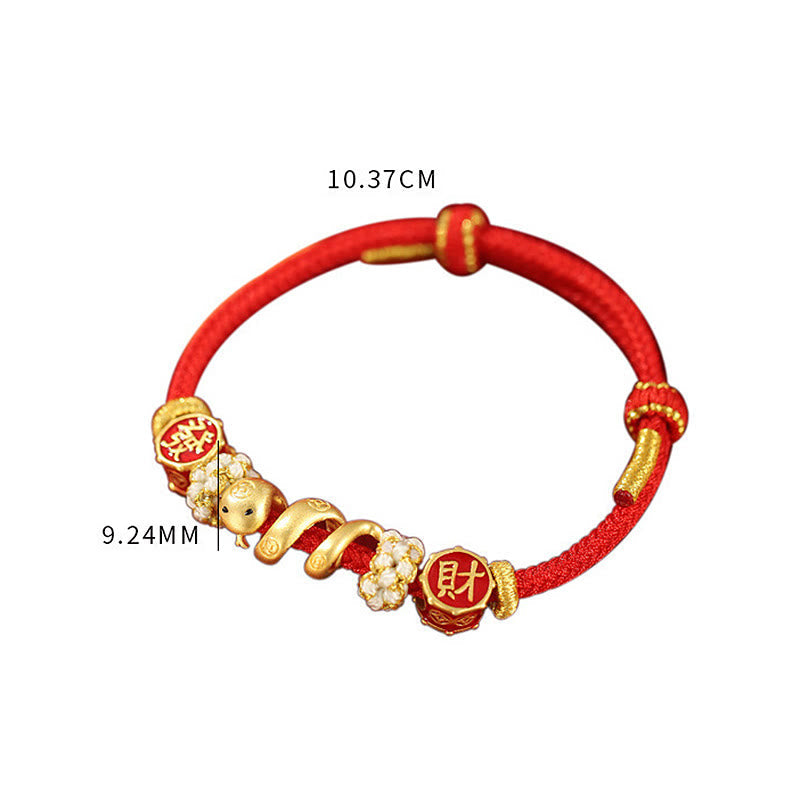 Goldenes Schlangen-Wohlstands-Spiritual-Schmuckarmband