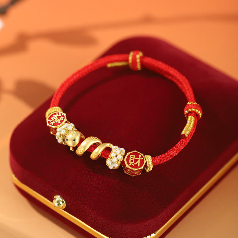 Goldenes Schlangen-Wohlstands-Spiritual-Schmuckarmband