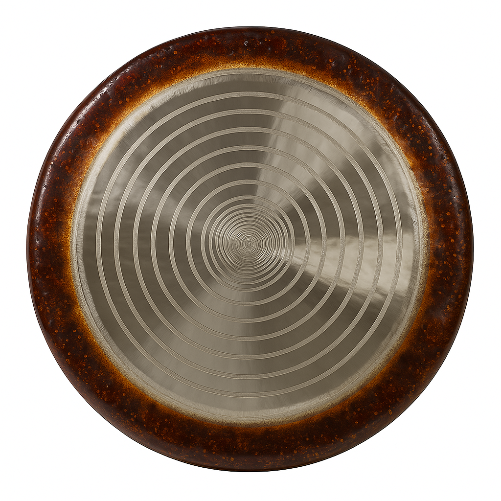 Leuchtendes Gong-Instrument zur Klangheilung