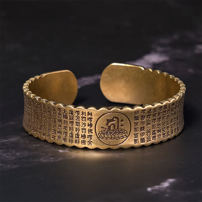 Großes Mitgefühl Mantra Kupfer Armband Armreif verstellbar Handgelenk