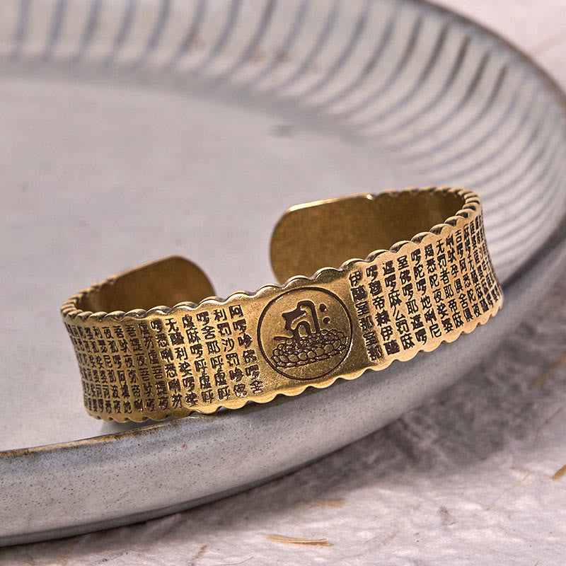 Großes Mitgefühl Mantra Kupfer Armband Armreif verstellbar Handgelenk