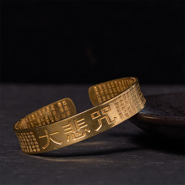 Großes Mitgefühl Mantra Kupfer Armband Armreif