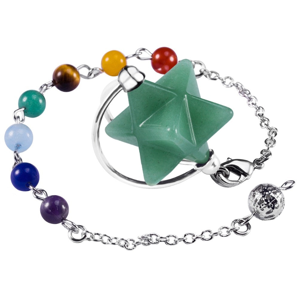 Grüner Aventurin Chakra Pendel Weg zum Wohlstand