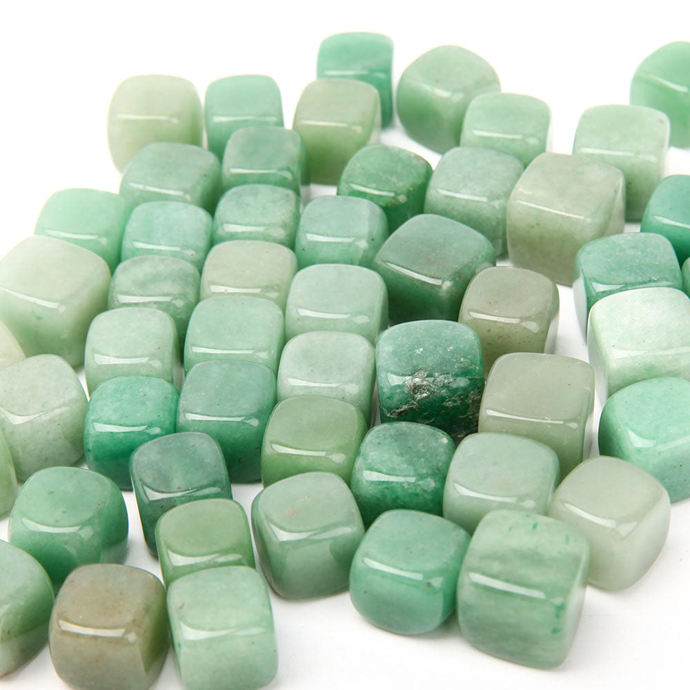 Grüne Aventurin-Kristallwürfel, 1,5–2 cm, Heilsteine
