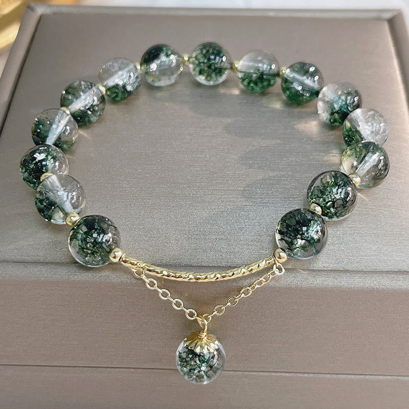 Grünes Phantom 14K Gold Vertrauens-Charm-Armband