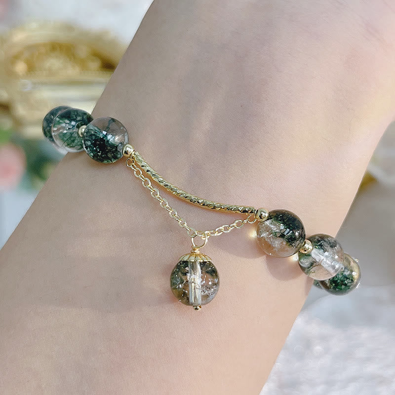Grünes Phantom 14K Gold Vertrauens-Charm-Armband