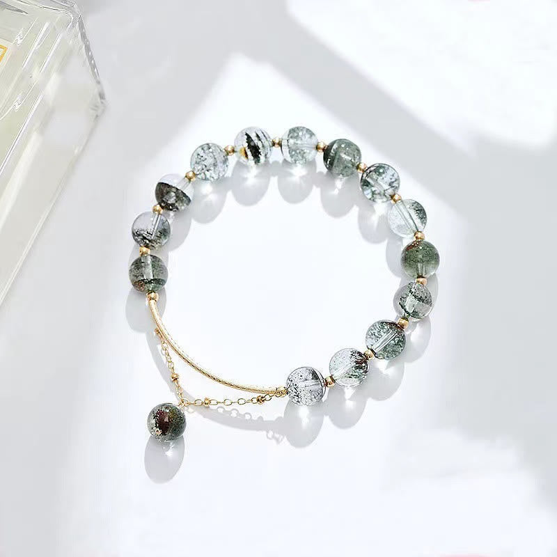 Grünes Phantom 14K Gold Vertrauens-Charm-Armband