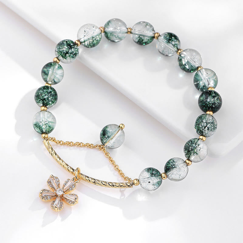 Grünes Phantom 14K Gold Vertrauens-Charm-Armband