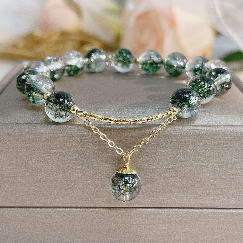 Grünes Phantom 14K Gold Vertrauens-Charm-Armband