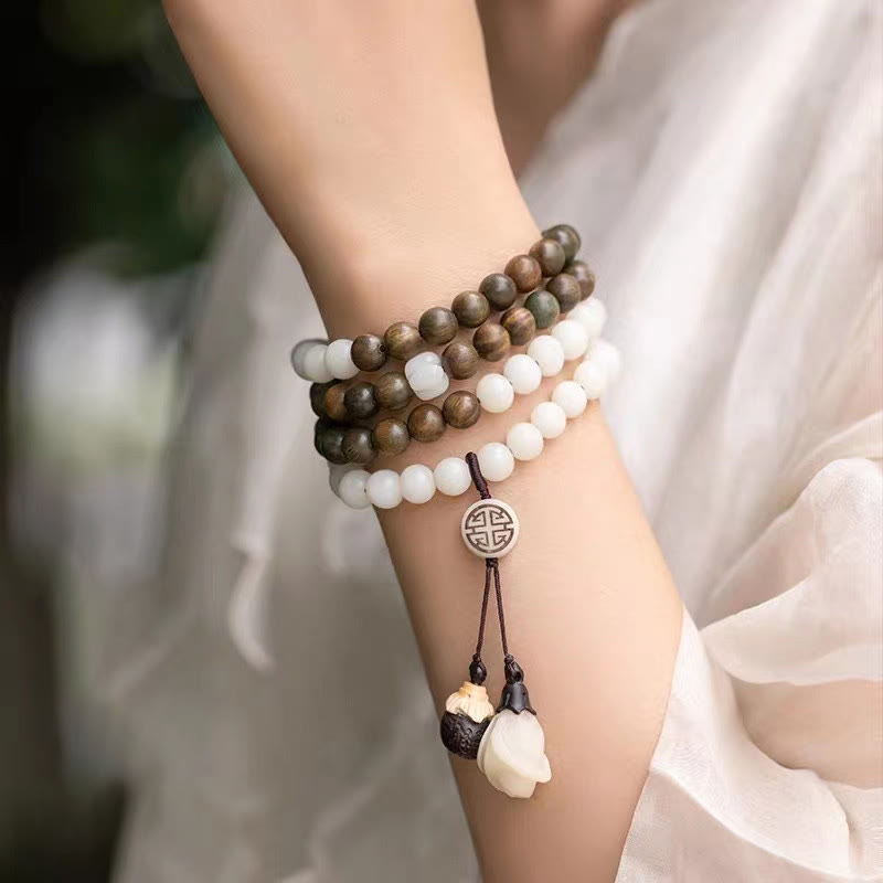 Grünes Sandelholz Bodhi Samen Beruhigendes spirituelles Armband