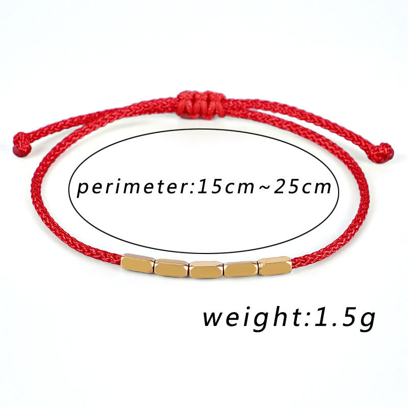 Handgefertigtes kupferrotes Schutzarmband