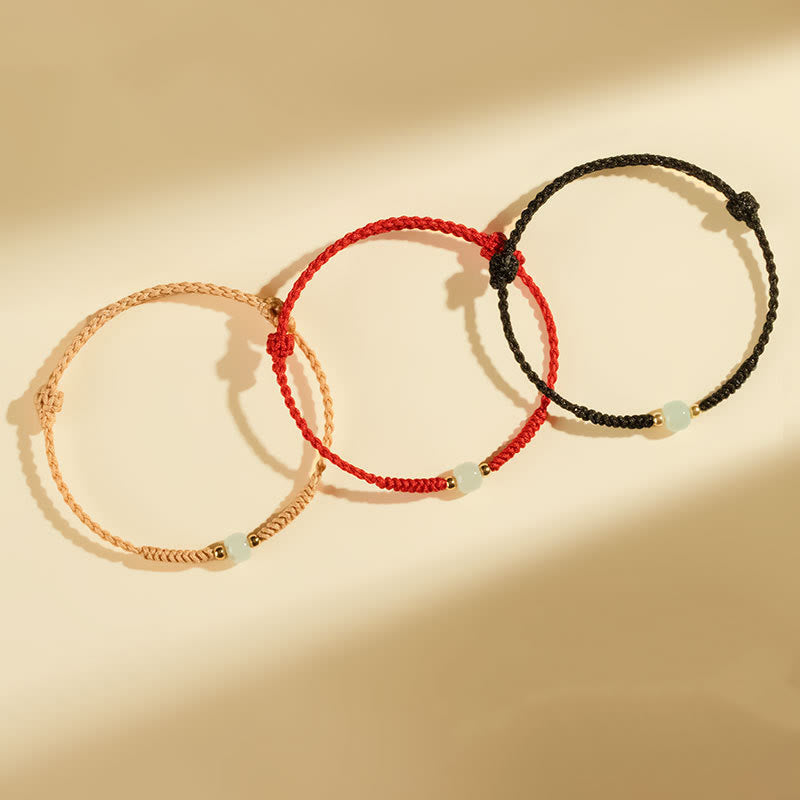 Handgefertigtes Jade-Glücksperlen-Überflussarmband
