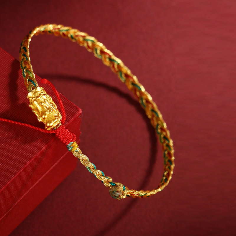 Handgefertigtes Drachenarmband für Erfolg und Glück, 14–19 cm