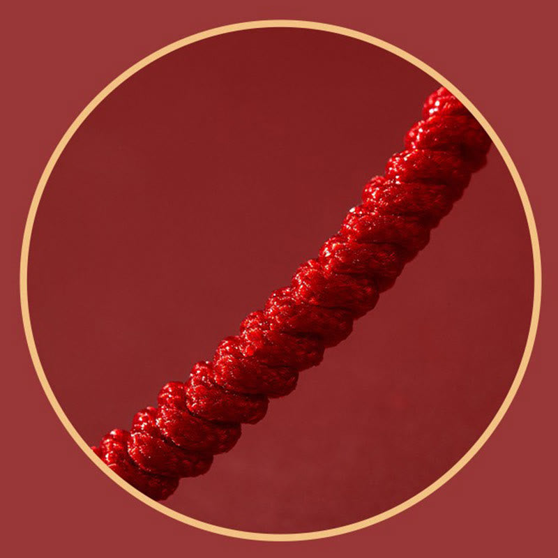 Handgemachtes Lotus Zinnober Peace Buckle Blessing Armband