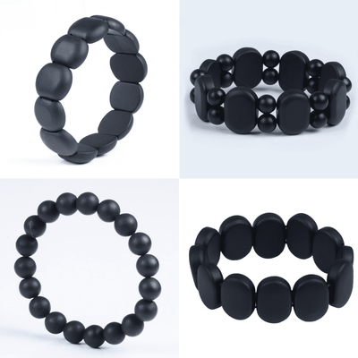 Armband aus natürlichem schwarzem Bian-Stein – eleganter Edelsteinschmuck