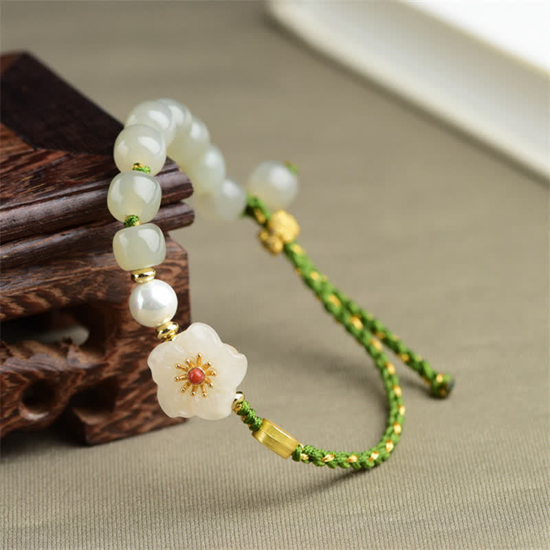 Hetian Jade Glücksbringer Armband | 925 Silber Unisex