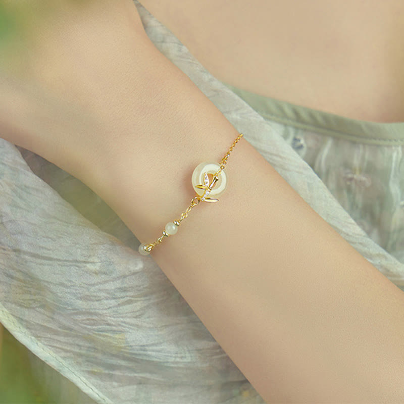 Hetian Jade Peace Buckle Armband 14-18 cm | Heilende Klänge