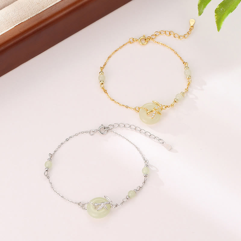 Hetian Jade Peace Buckle Armband 14-18 cm | Heilende Klänge