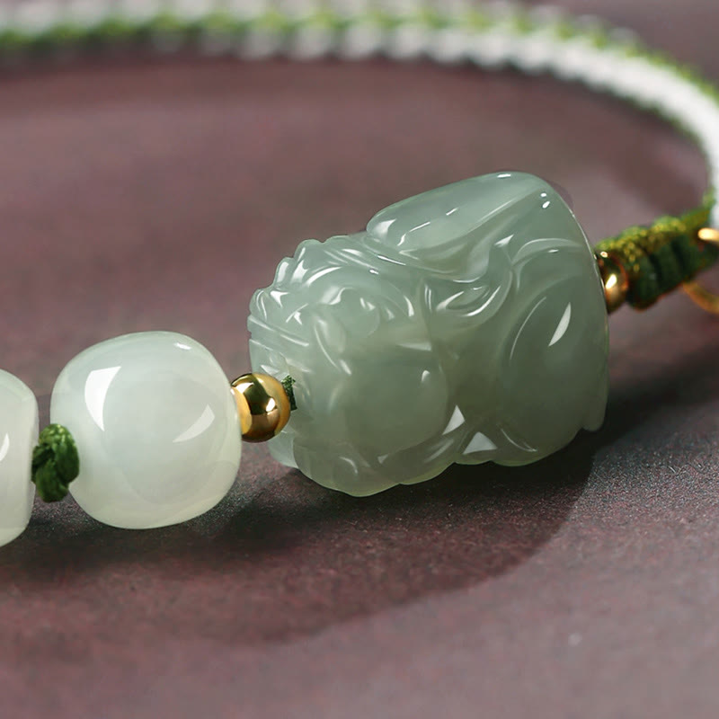 Hetian Jade PiXiu Glück Fu Charakter String Armband